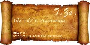 Törös Zsuzsanna névjegykártya