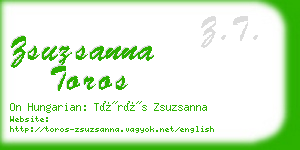 zsuzsanna toros business card