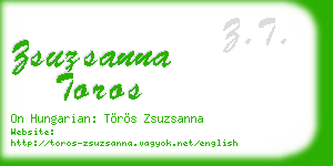 zsuzsanna toros business card